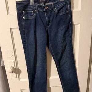 White House Black Market Denim Blue Jeans Women Size 8 Straight Leg Slim Ankle
